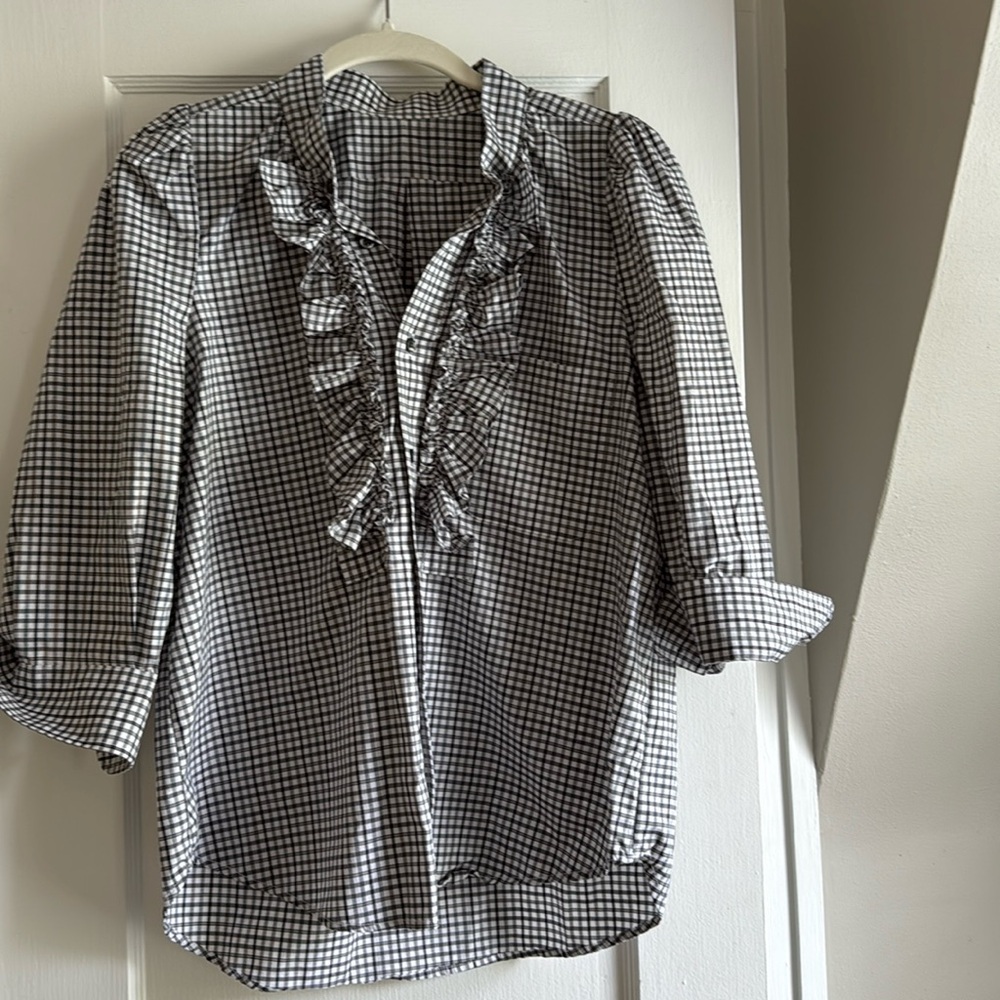 One of a kind piece from KMJ Kate McHale Jensen. Black and White Demi fit Cloe.